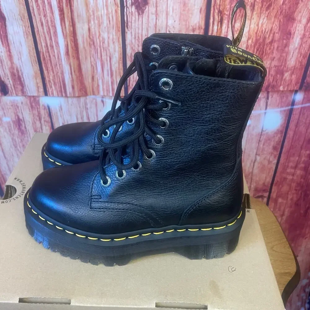 Dr. Martens Jadon III Pisa Boots Black Junior Size US 4 EU 36 UK 3 EUC